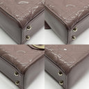 Dior Pink Mauve Cannage Patent Mini Lady Dior Chain Shoulder Suede Interior Flap Version