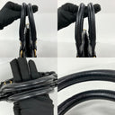 Miu Miu Black Leather Vitello Lux Tote Hand, photo 6