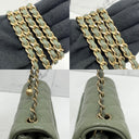 Chanel Green Lambskin Leather Matelasse Coco Crush 17Cm Mini Square Shoulder