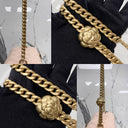 Chanel Pink Vanity Lambskin Chain Shoulder Crush Camellia GHW W Mirror