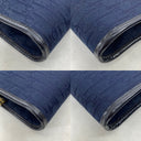 Dior Trotter Vintage Blue Clutch (with Removable 3Rd Party Strap) No Date Code
