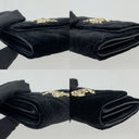 Chanel SLG Novelty Vip Gifts 21A Velvet Card Holder Rhinestones Cocomark Black W/card No.31