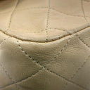 Chanel Beige Calfskin Classic Double Flap Chain Shoulder