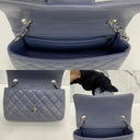 Chanel Matelasse Lambskin Mini Rectangle Chain Shoulder Single Flap 20Cm SHW W/card No.16 Grey