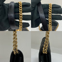 Chanel Boy Black Caviar GHW Card Holder With Chain Shoulder