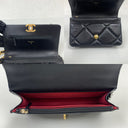 Chanel Black Chanel19 Lambskin Wallet On Chain Black