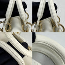 Dior White Cannage D-joy 3 Way Micro GHW 10Ma*0294 Shoulder Bag
