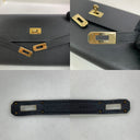 Hermès SLG Kelly Wallet Empsom GHW T Stamp Black Nori