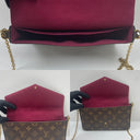 Louis Vuitton Monogram Pochette Félicie Chain Shoulderbag Brown, photo 7