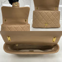 Chanel Matelasse 2022Ss Thick Chain Shoulder Beige GHW