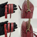 Gucci Red Marmont 447632 Camera Chain Shoulder