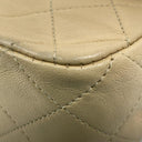 Chanel Beige Calfskin Classic Double Flap Chain Shoulder