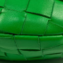 Bottega Veneta Green Lambskin Intrecciato Mini Jodie Handbag
