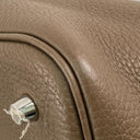 Hermès Etoupe Clemence Calfskin Palladium Plated Metal Picotin 22 Stamp Y Handbag Y