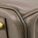 Hermès Grey Epsom Calfskin Gold Plated Metal Birkin 30 Stamp C Handbag C, photo 7