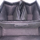 Saint Laurent Black Kate Croco Embossed Chain Shoulder SHW
