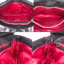 Miu Miu Black Leather Gather Chain Wristlet Clutch, photo 8