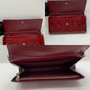 Dior Red Cannage Wallet On Chain Woc Patent Red