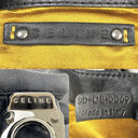 Céline Black Leather Dimitri Fringed Shoulder