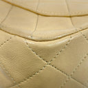 Chanel Beige Calfskin Classic Double Flap Chain Shoulder