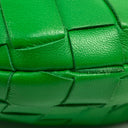 Bottega Veneta Green Lambskin Intrecciato Mini Jodie Handbag
