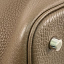 Hermès Etoupe Clemence Calfskin Palladium Plated Metal Picotin 22 Stamp Y Handbag Y