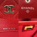 Chanel Red Caviar Skin Long Wallet SHW