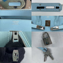 Hermès Birkin 30 Blue Atoll Epsom, ștampila T, Ato