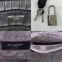Saint Laurent Black Leather Sac de Jour Nano Croco Embossed, photo 9