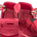 Dior Lady Mini (flap/suede) W/rhinestone Charms Red GHW