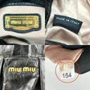 Miu Miu Black Leather Vitello Lux Tote Hand, photo 9
