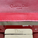 Dior Red Cannage Patent Wallet On Chain Red