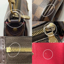 Louis Vuitton Damier Brown Leather Pochette Eva (no Leather Strap)