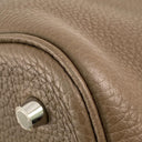 Hermès Etoupe Clemence Calfskin Palladium Plated Metal Picotin 22 Stamp Y Handbag Y