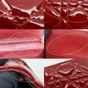 Dior Red Cannage Patent Wallet On Chain Red