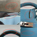 Hermès Birkin 35 Blue Jean Clemence, ștampila H, fără clochette/lacăt/cheie