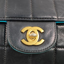 Chanel Black Lambskin Chocolate Bar Chain Shoulder