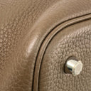 Hermès Etoupe Clemence Calfskin Palladium Plated Metal Picotin 22 Stamp Y Handbag Y