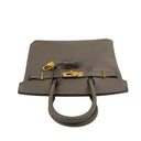 Hermès Grey Epsom Calfskin Gold Plated Metal Birkin 30 Stamp C Handbag C, photo 11