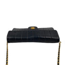 Chanel Black Lambskin Chocolate Bar Chain Shoulder
