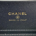 Chanel Black Lambskin Gold Tone Metal CC Chain Vanity Case CC