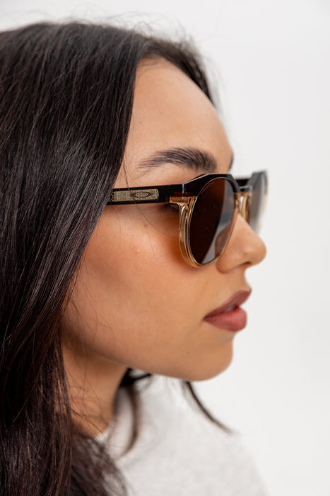 Oakley HSTN Dark Amber/Light Curry Injected Mens Sunglasses