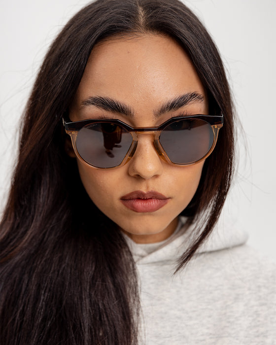 Oakley HSTN Dark Amber/Light Curry Injected Mens Sunglasses