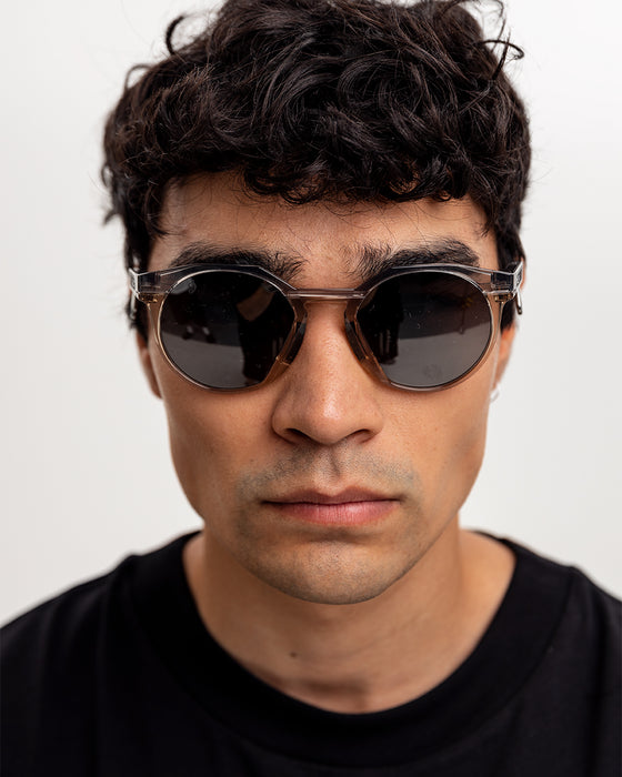 Oakley HSTN Metal Grey Ink/Sepia Injected Sunglasses