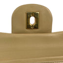 Chanel Beige Calfskin Classic Double Flap Chain Shoulder