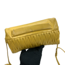 Miu Miu RP0385 Yellow Leather Matelassé Flap Crossbody Shoulder Bag | Pre-Loved