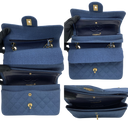 Chanel No.2 Blue Jersey Matelassé 23cm Double Flap - GHW cu card | Pre-Owned