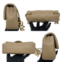 Chanel AS3457 Beige Lambskin Classic Flap Mini Rectangle - Heart Charm Microchip | Pre-Loved