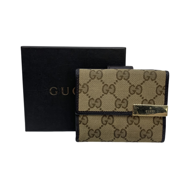 Gucci GG 257016 Brown Compact Wallet | Pre-Loved