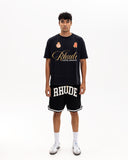 Rhude Tricou Script Crest Negru Vintage